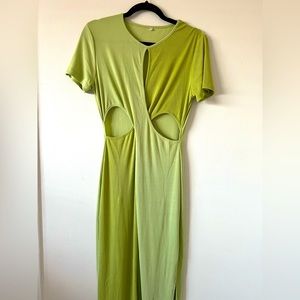 Green Maxi Dress W/ Cut Outs Size L